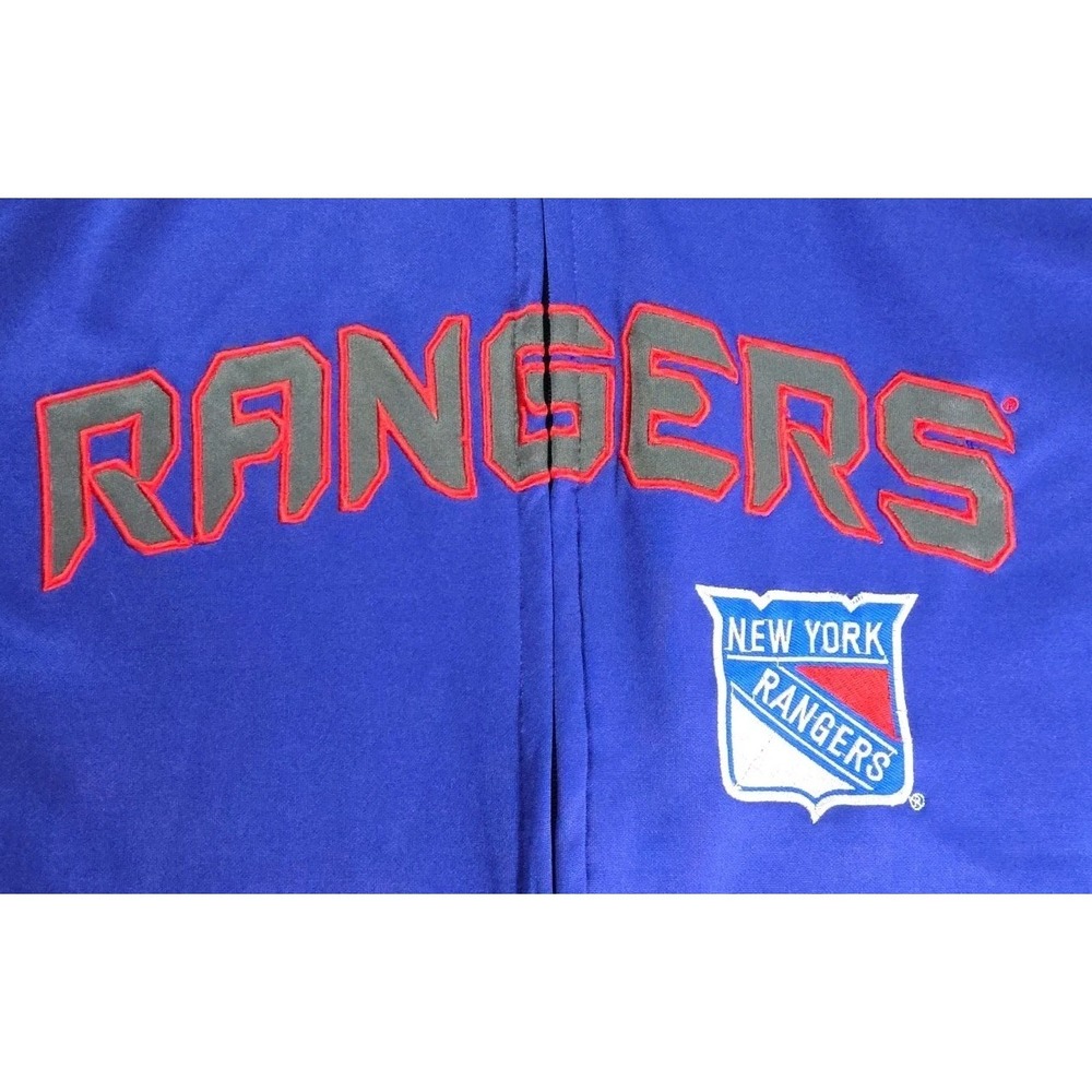 New York Rangers Men's Jacket XLT MAJESTIC Authentic FULL ZIP TRACK‎ JACKET